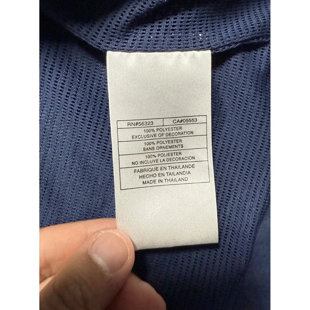 Vintage Jordan Track Windbreaker Jacket Mens 3XL Navy Blue‎ Full Zip Polyester
